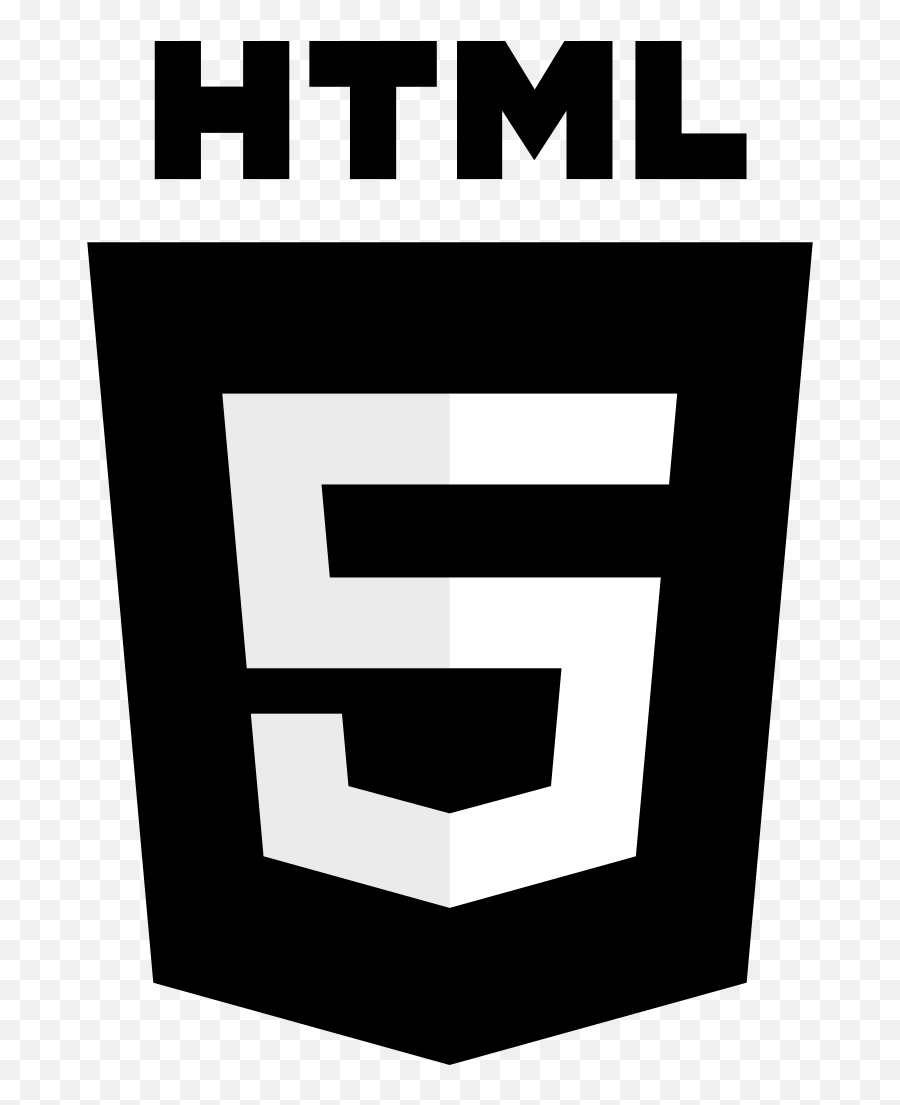 Html5 Logo Black - Html5 Black And White Emoji,Html5 Logo