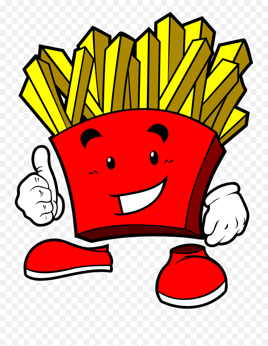 French Fries In A Smiling Red Carton - French Fries Cartoon Png Emoji,Fries Clipart