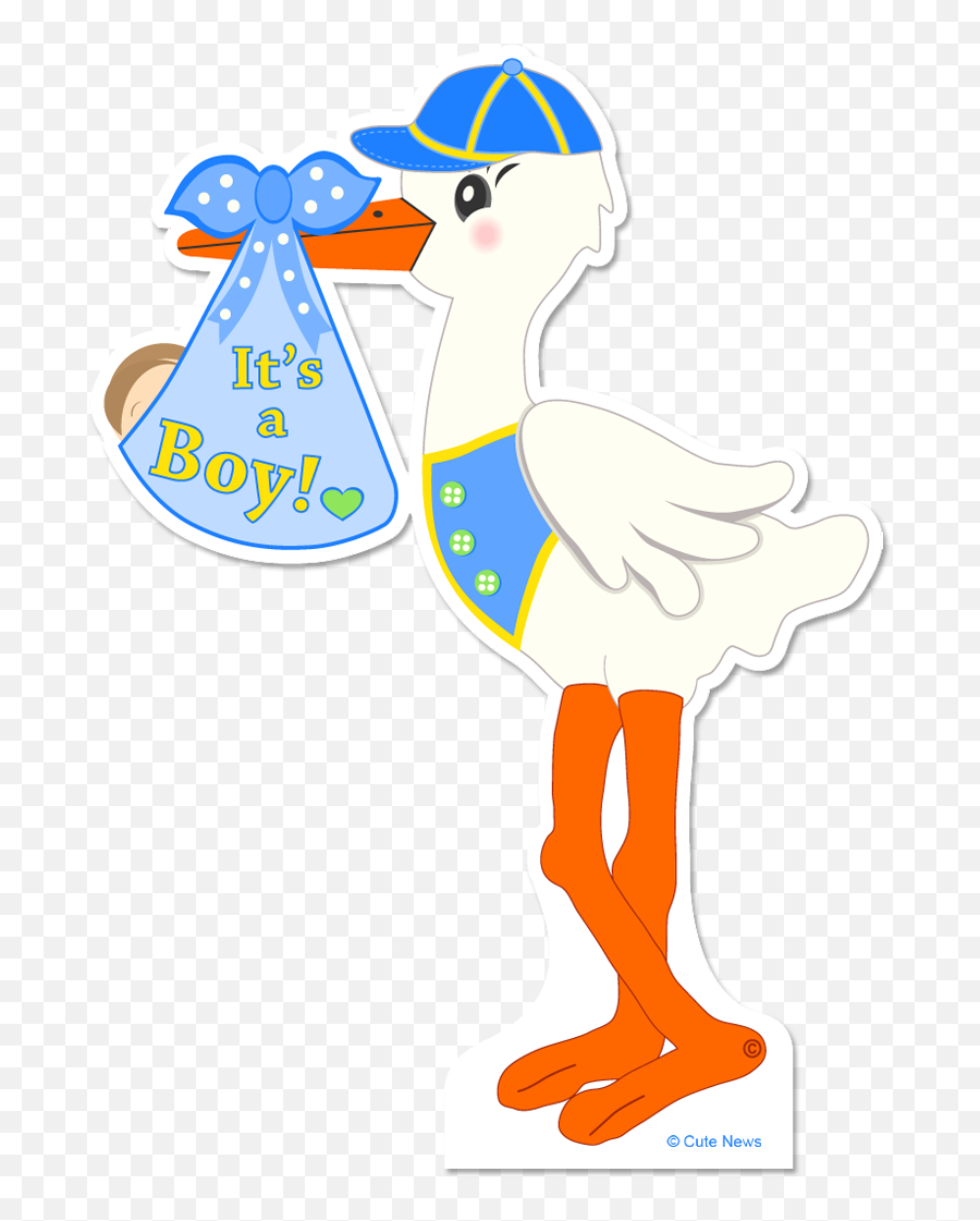 A Boy Stork - Stork Its A Boy Emoji,Stork Clipart
