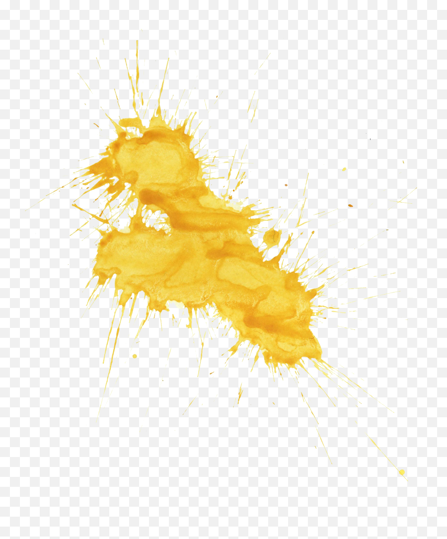 20 Yellow Watercolor Splatter - Yellow Watercolor Splatter Png Emoji,Splash Png
