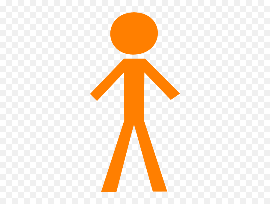 Download Hd Orange Stick Man Hi - Stick Figure Clip Art Blue Stick Figure Emoji,Lacrosse Stick Clipart