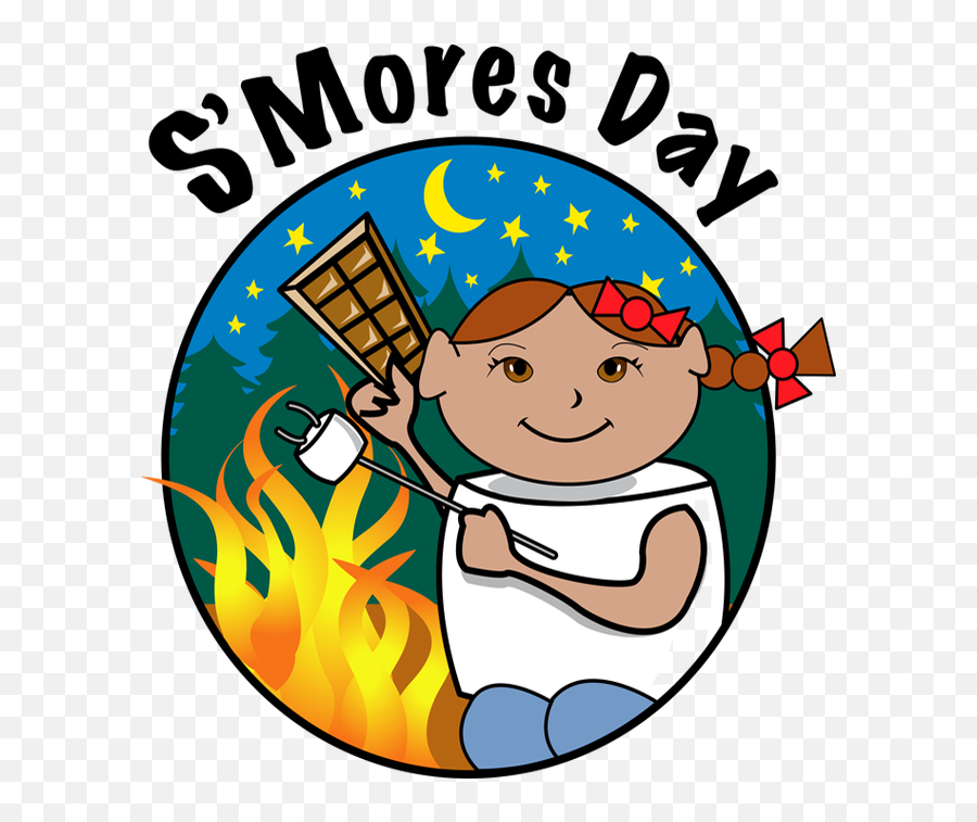 Library Of S Mores Jpg Free Library Png Files Clipart - Eating Smores Clipart Emoji,Campfire Clipart