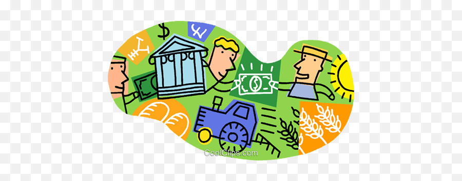 Farmer Financing Crops Royalty Free Vector Clip Art - Language Emoji,Crops Clipart