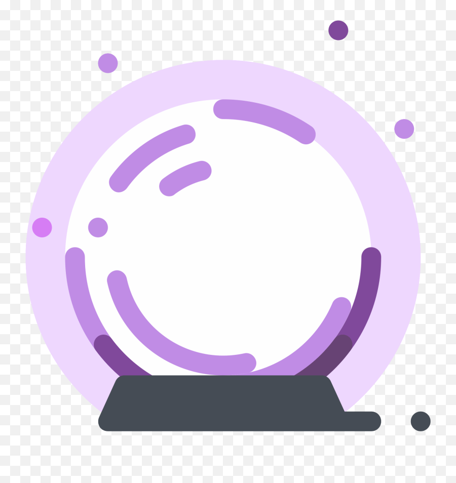 Download Hd Magic Crystal Ball Icon - Crystal Ball Dot Emoji,Crystal Ball Transparent Background