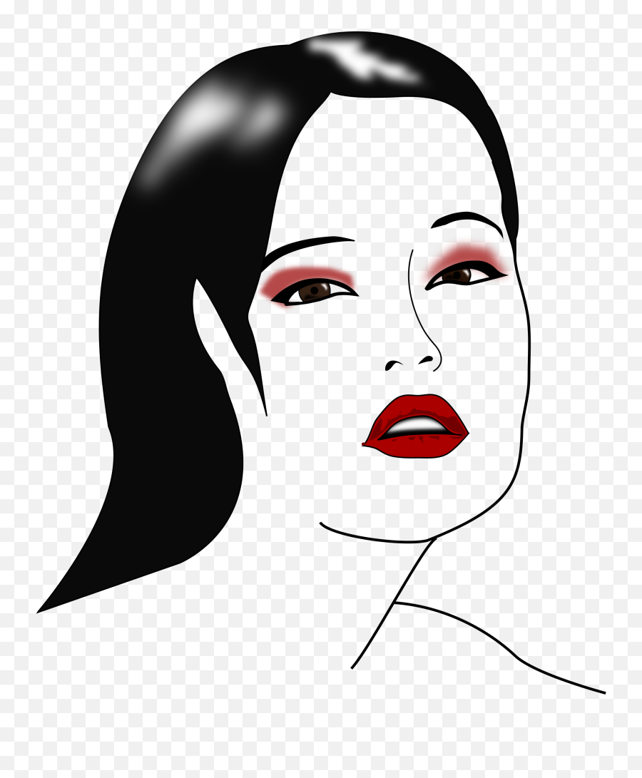 Model Makeup Clipart - Red Lips Drawing Transparent Emoji,Makeup Clipart