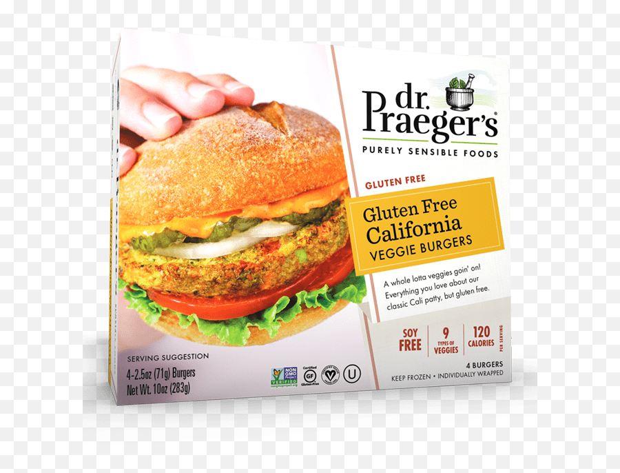 Dr Praegeru0027s California Veggie Burgers Gluten Free Emoji,Cheeseburger Transparent