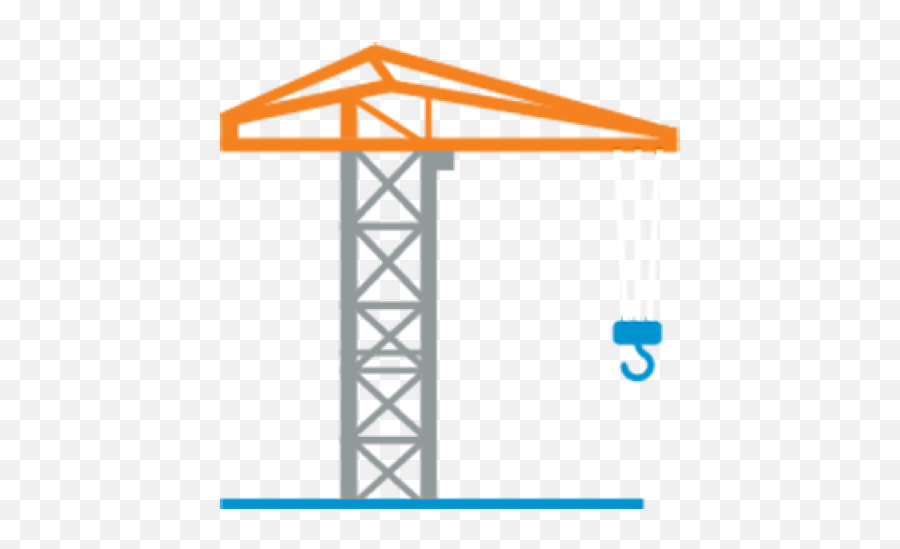 Crane Clipart Vertical - White Tower Crane Png Transparent Emoji,Crane Png