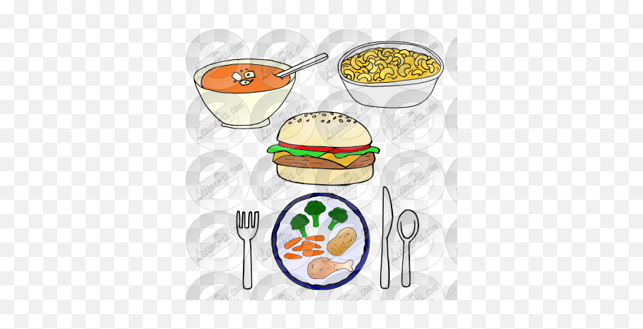 Dinner Foods Picture For Classroom Therapy Use - Great Emoji,Diet Clipart