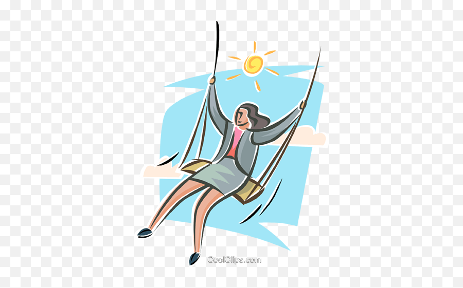 Relaxation Woman With A Swing Royalty Free Vector Clip Art Emoji,Swings Clipart