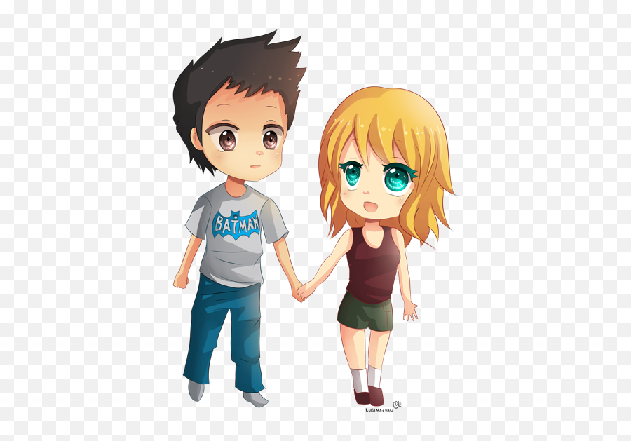 Romantic Anime Couple Png Clipart Png All - Holding Hands Emoji,Couple Clipart
