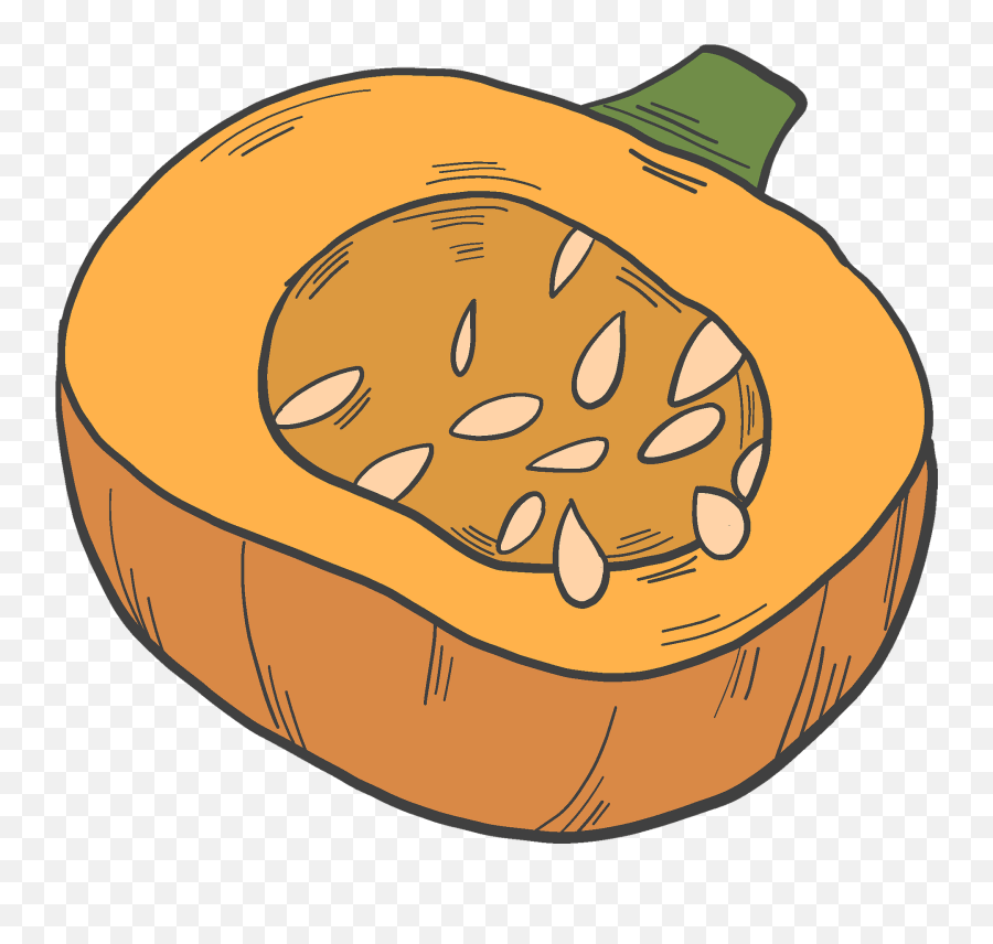 Half Pumpkin Clipart Free Download Transparent Png Creazilla - Half Pumpkin Clipart Emoji,Pumpkin Clipart