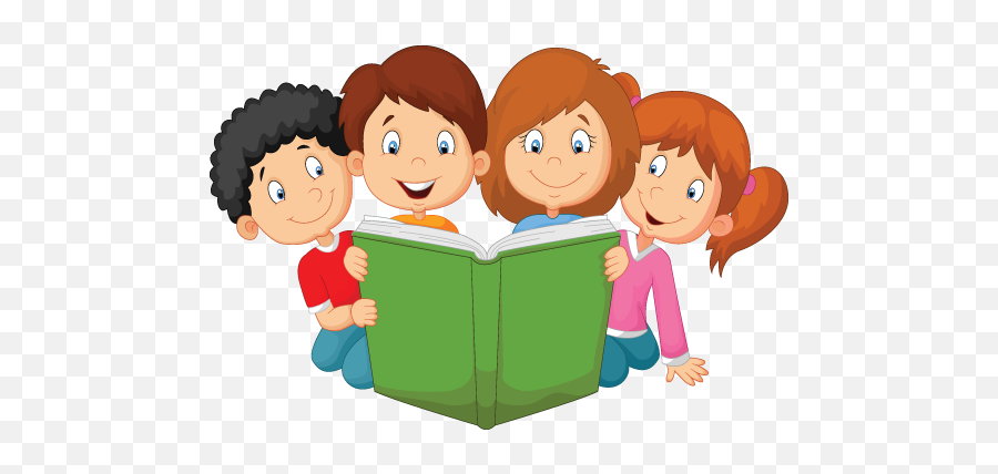 Image - Boy And Girl Reading Book 522x347 Png Clipart Emoji,Reading Book Clipart