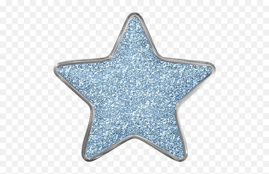Transparent Blue Star Stickers Emoji,Silver Glitter Png