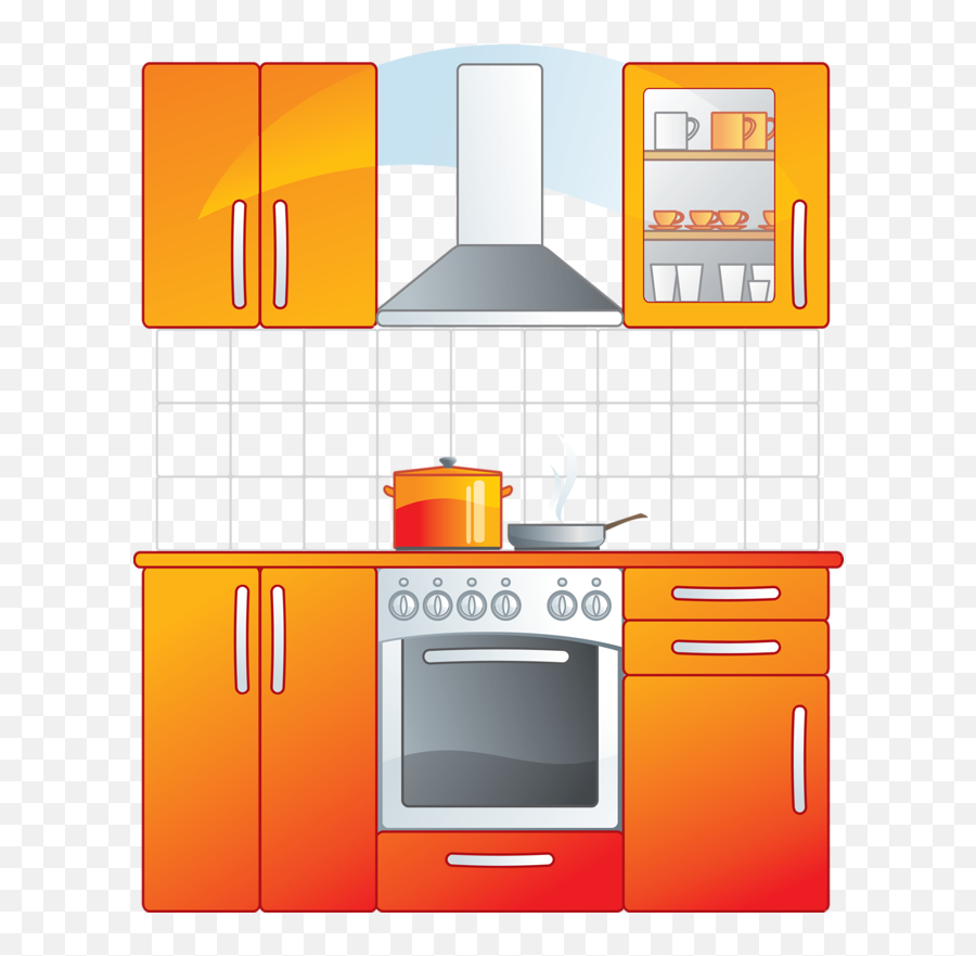 Kitchen Clipart Kitchen Furniture - Clip Art Emoji,Kitchen Clipart