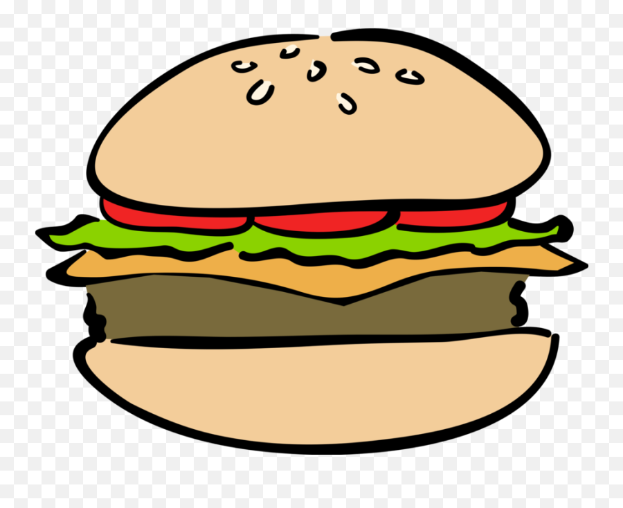 Burger Meal Vector Image Illustration - Vector Burger Png Emoji,Hamburger Clipart