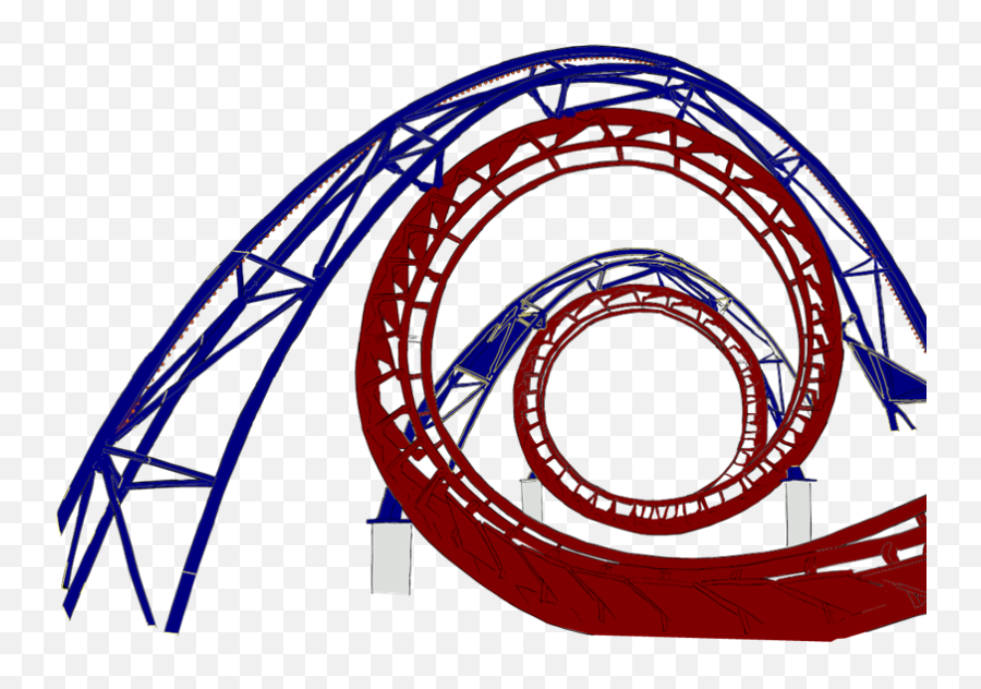 Roller Coaster Red And Blue Svg Vector Roller Coaster Red - Dot Emoji,Roller Coaster Clipart