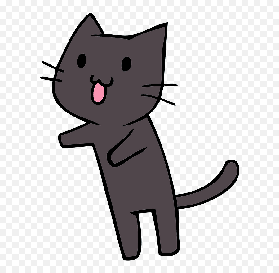 Cat Is Dancing Clipart Free Download Transparent Png Emoji,Black Cat Transparent Background
