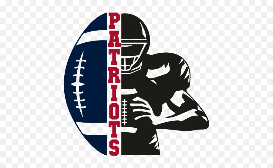 Patriots Distressed Football Half Player Svg New England Emoji,New England Patriots Png