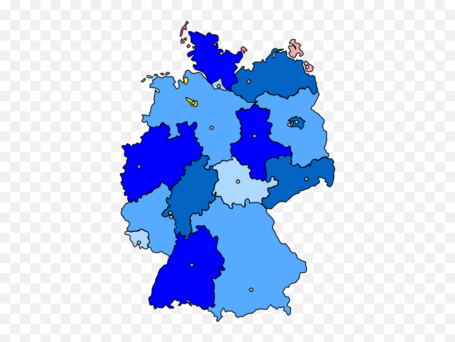 Germany Map Blue Clip Art At Clkercom - Vector Clip Art Emoji,Germany Clipart