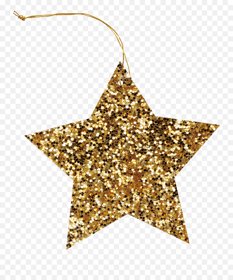 Gold Glitter Star Die - Cut Tag Emoji,Gold Glitter Star Png