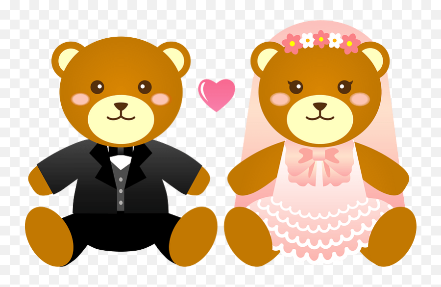 Wedding Teddy Bear Clipart Free Download Transparent Png Emoji,Cute Teddy Bear Clipart