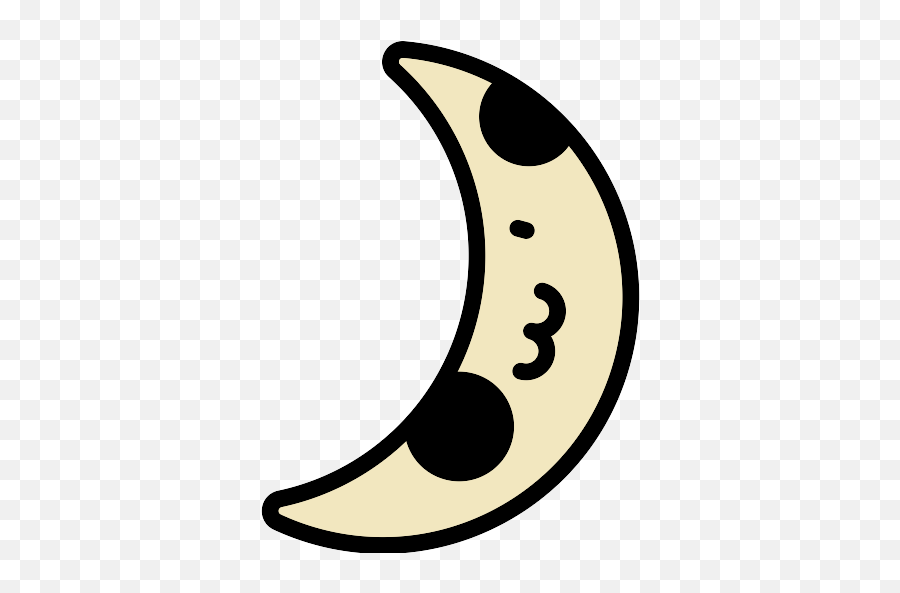 Crescent Moon Moon Vector Svg Icon - Solid Emoji,Crescent Moon Png