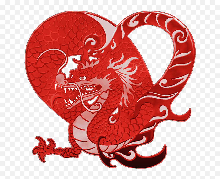 Heart Dragon Clipart - Chinese Dragon Heart Transparent Dragon With Heart Emoji,Dragon Clipart
