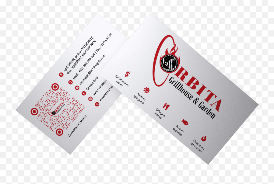 Restaurant Website Design For Orbita Logo U0026 Social Media - Dot Emoji,Instagram Logo For Business Cards