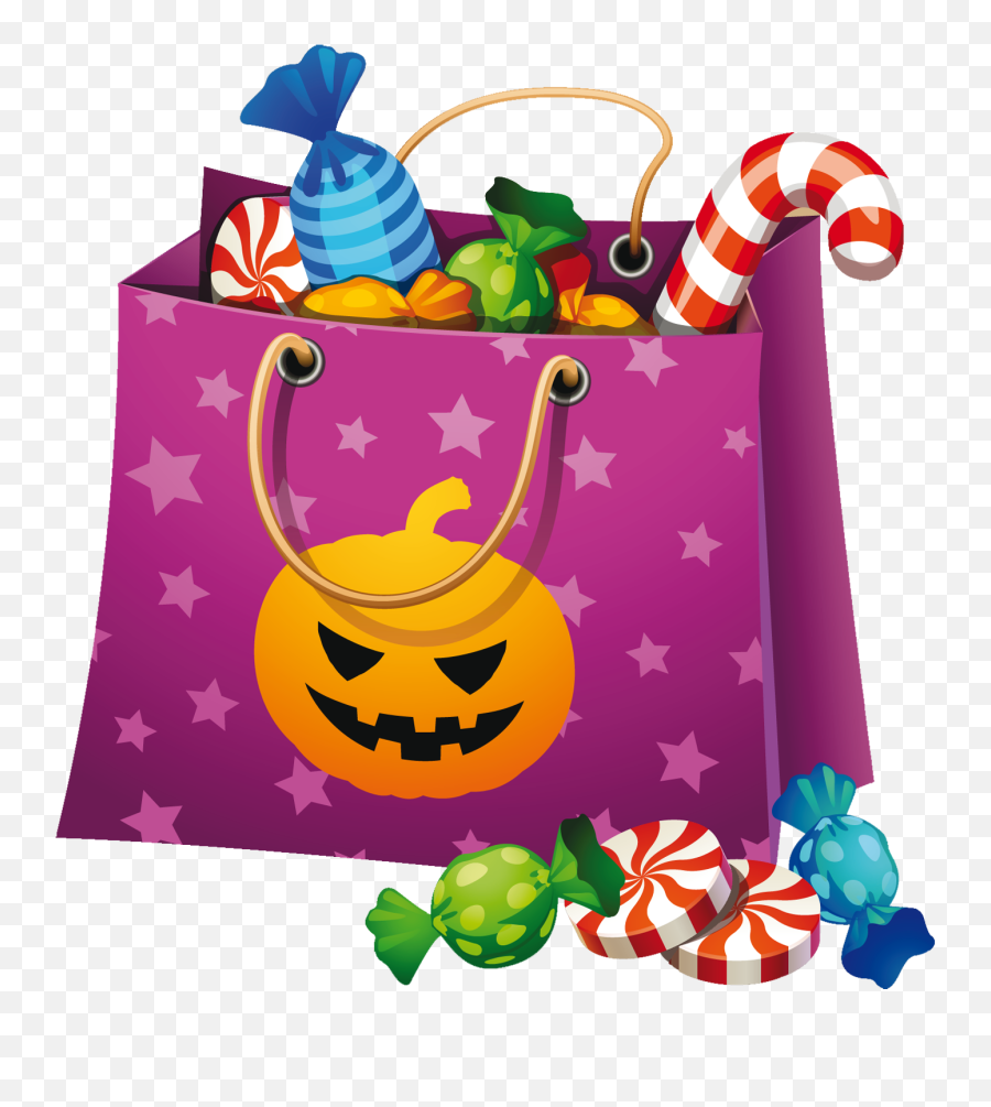 Halloween Png Candy Bag Clipart - Halloween Candy Bag Clipart Emoji,Halloween Png