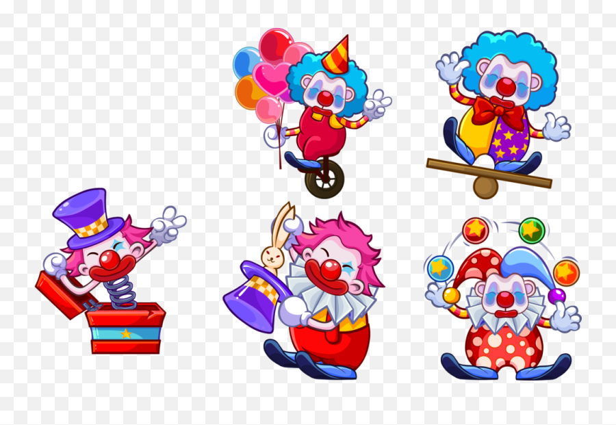 Download Different Illustration Joker - 5 Clown Clipart Emoji,Joker Clipart
