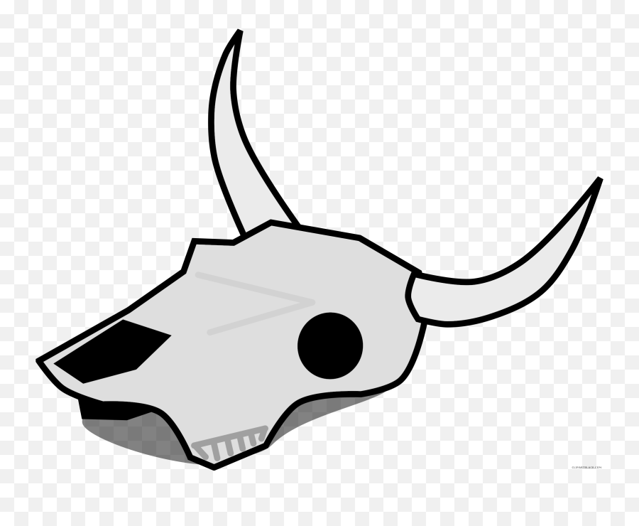 Cow Skull Animal Free Black White Clipart Images - Desert Dead Animals Drawings Emoji,Skull Clipart Black And White