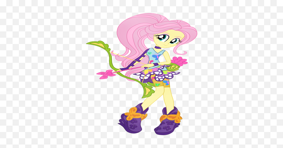 Sporty Style Archery Archer Fluttershy - My Little Pony Friendship Fluttershy Pony Equestria Girls Emoji,Archer Clipart