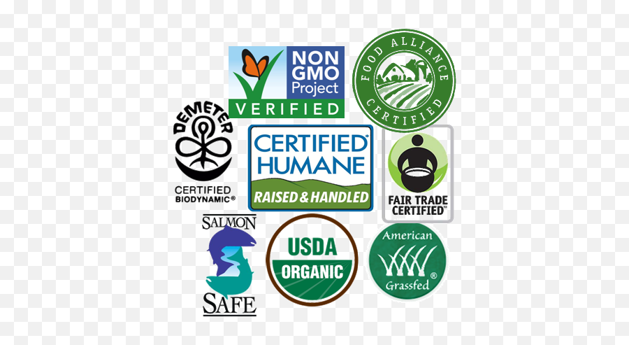 Defining Food Labels - Food Certification Labels Emoji,Non Gmo Project Logo