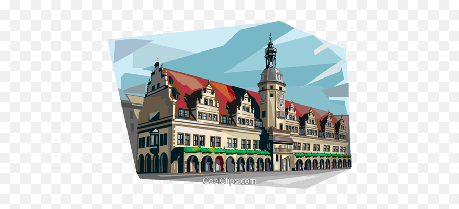 Germany Leipzig Old Town Hall Royalty Free Vector Clip Art Emoji,Germany Clipart