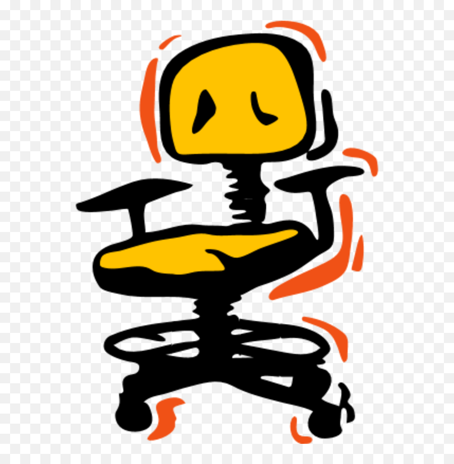 Vector Funny People On Chair Silhouette Vector - Office Emoji,Office People Png
