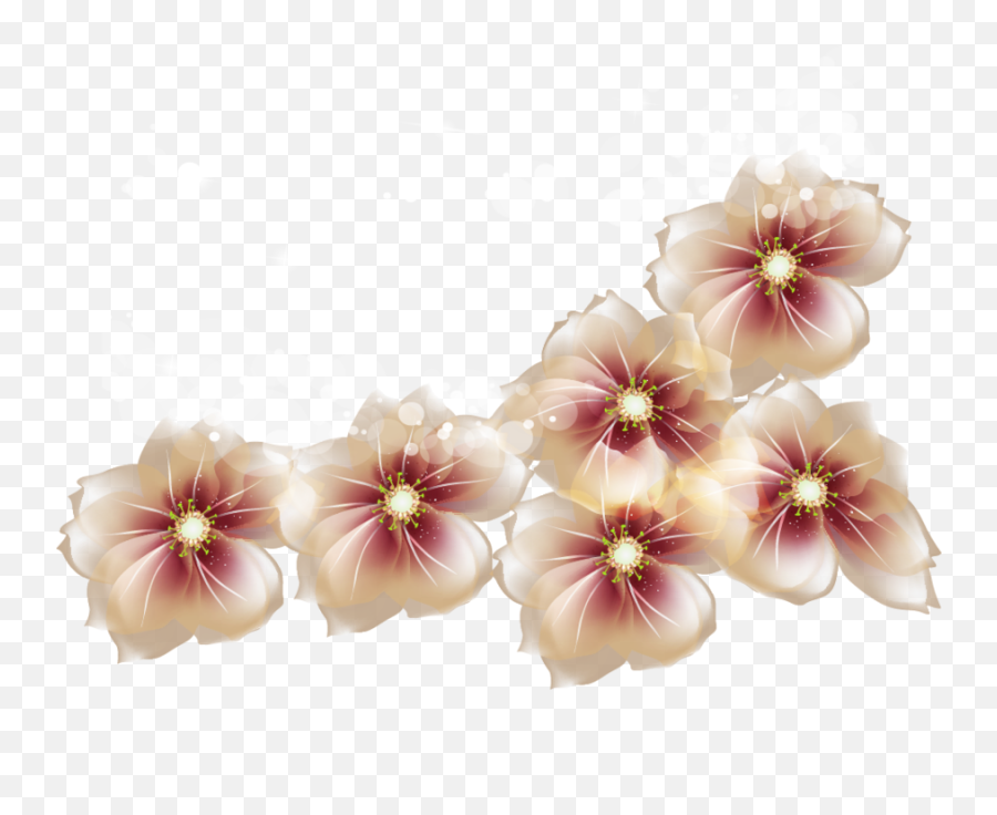 Cream Flowers - Brown Flowers Png Emoji,Flowers Clipart
