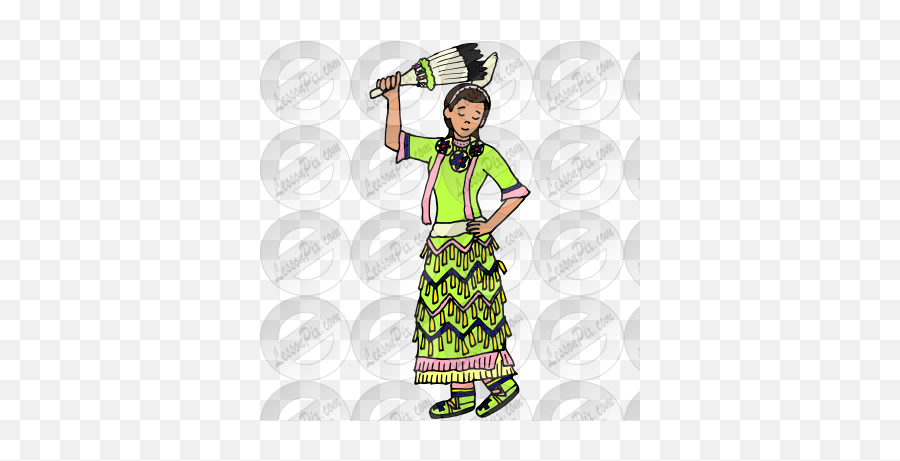 Jingle Dress Dancer Picture For Classroom Therapy Use - Traditional Emoji,Dancer Clipart