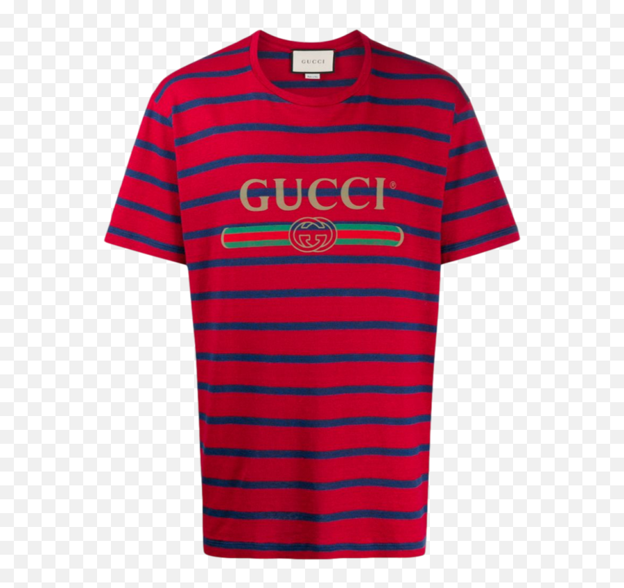 Logo Striped T - Short Sleeve Emoji,Gucci Logo