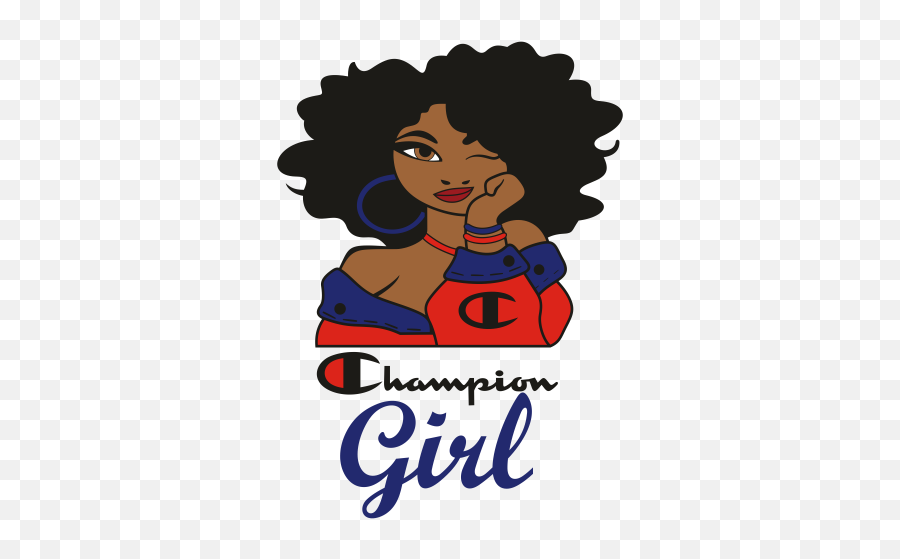 Champion Girl Svg The Champion Logo Svg Fashion Company - New Orleans Saints Girl Emoji,Champion Logo Png
