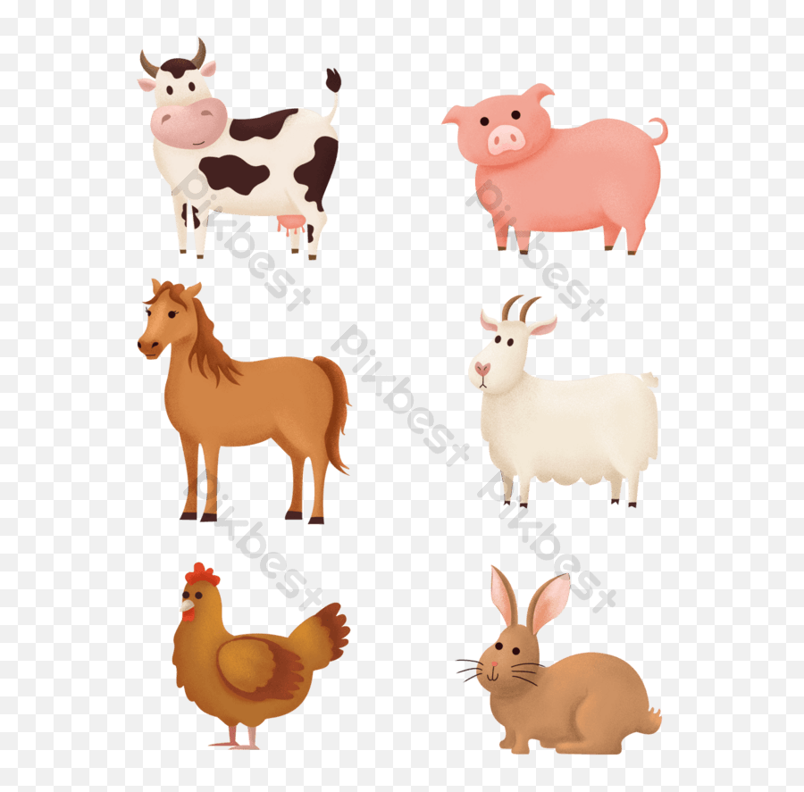 Several Farm Animal Silhouettes Png Images Psd Free - Farm Animals Png Emoji,Farm Animal Clipart