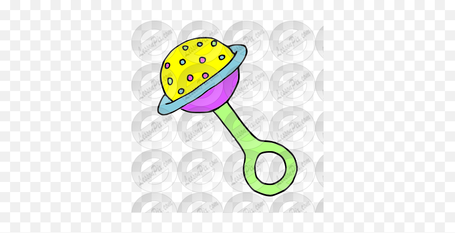 Rattle Picture For Classroom Therapy - Dot Emoji,Baby Rattle Clipart