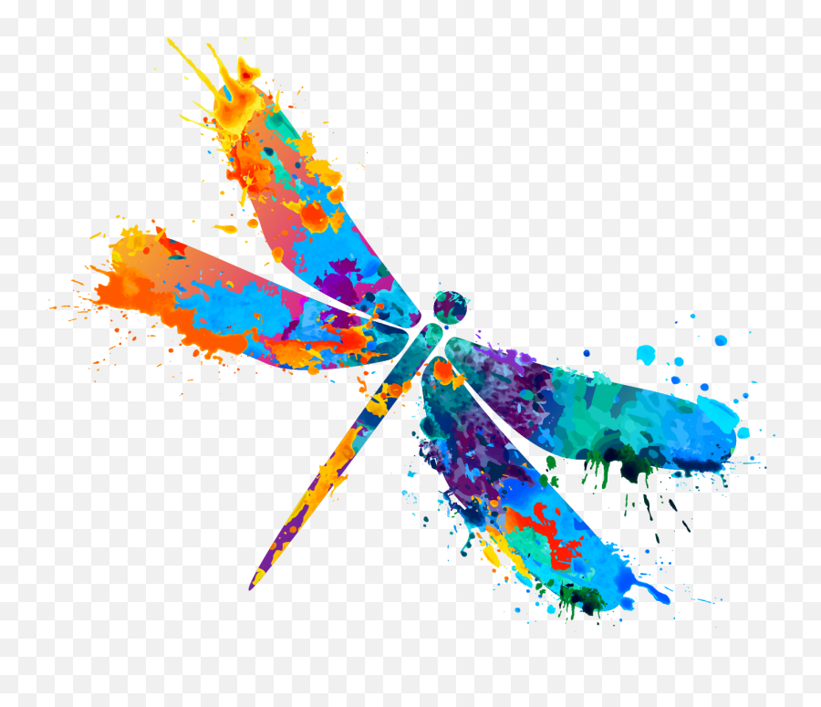 Dragonfly - Watercolor Transparent Dragonfly Png Emoji,Dragonfly Logo
