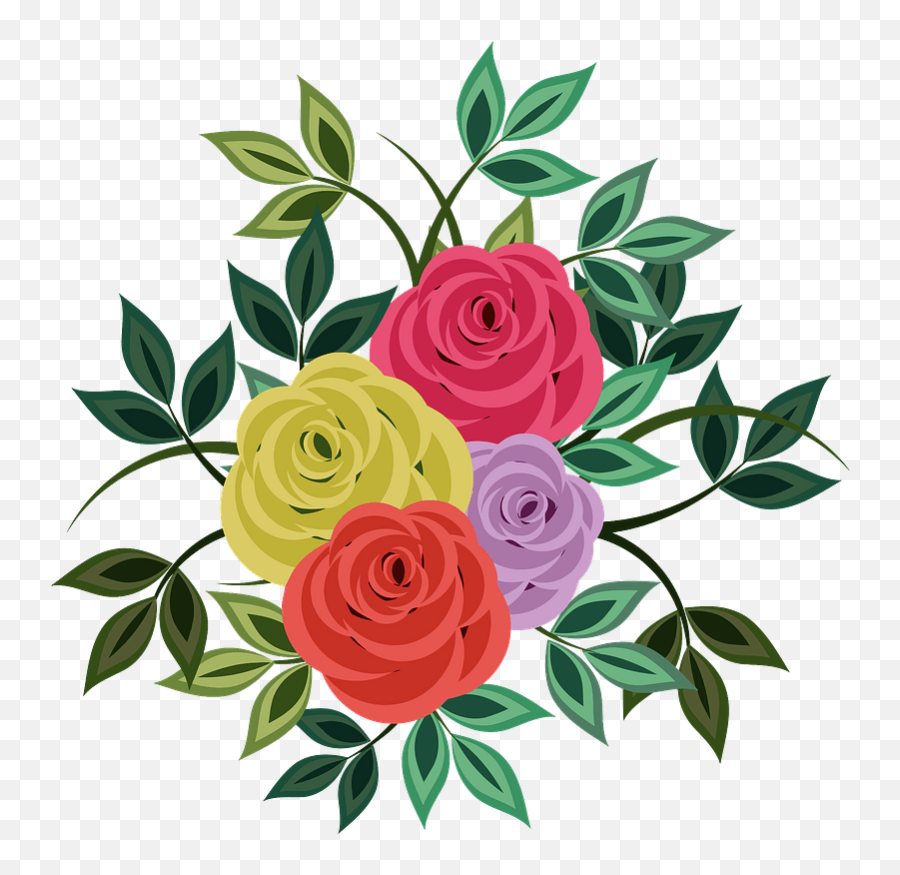 Roses Clipart - Flowery Clipart Emoji,Free Rose Clipart