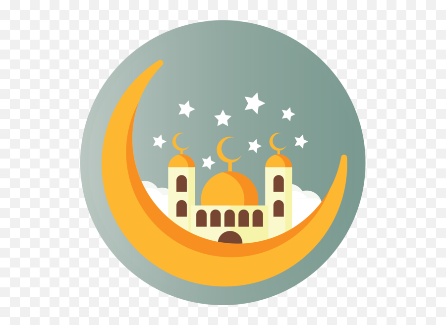 Ramadan Mosque Logo Circle For Eid - Eid Al Fitr Clip Art Transparent Emoji,Mosque Logo
