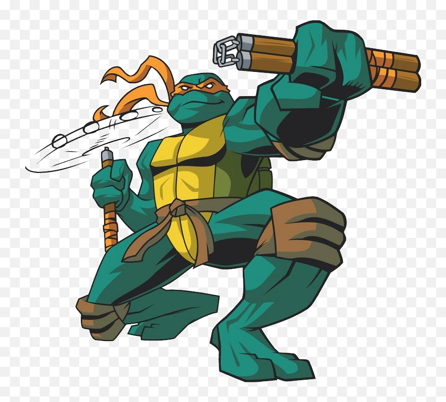 Michelangelo Ninja Turtle Clip Art - Michelangelo Ninja Turtle Emoji,Ninja Turtle Clipart