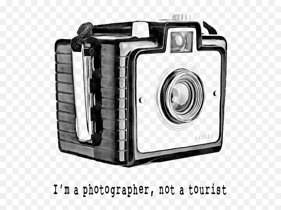 I Am A Photographer Not A Tourist Tee Sticker Emoji,Vintage Camera Clipart