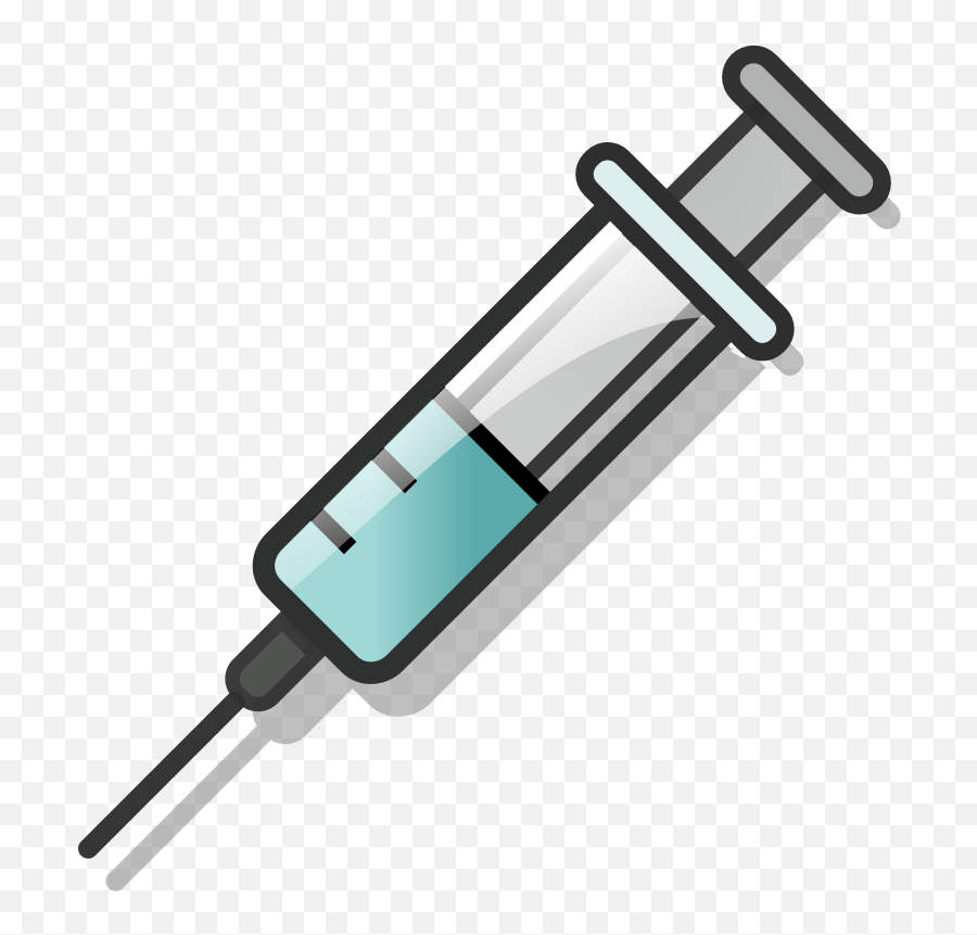 Syringe Injection Clip Art - Syringe Png Download 1697 Hypodermic Needle Emoji,Syringe Clipart