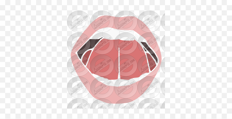Tongue Up Stencil For Classroom Therapy Use - Great Tongue Heart Emoji,Tongue Clipart