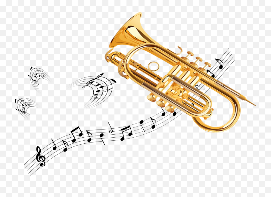 Trumpet Saxophone Euphonium Musical - Trumpet Full Size Instrumentalist Emoji,Trumpet Png