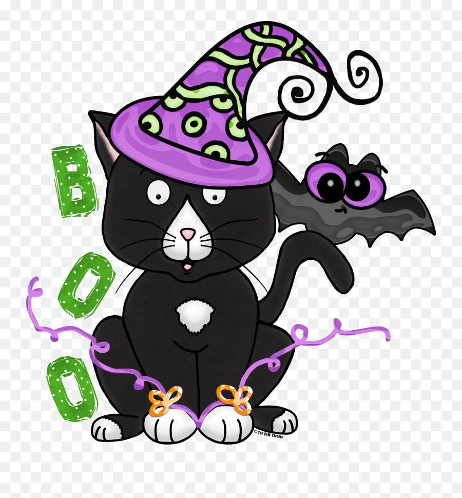 Free Halloween Kitty Clipart From The 3 Am Teacher Download - Free Halloween Clipart For Teachers Emoji,Kitty Clipart